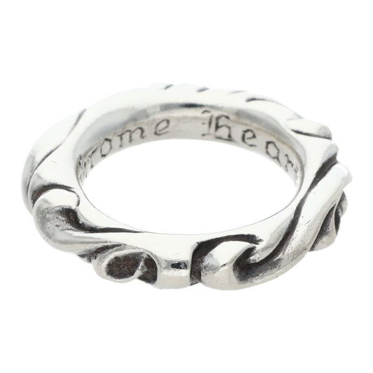 Chrome Hearts SCRL BAND Ring Silver Size 7.5 (Silver 7.67g)