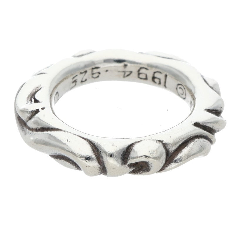 Chrome Hearts SCRL BAND Ring Silver Size 7.5 (Silver 7.67g)