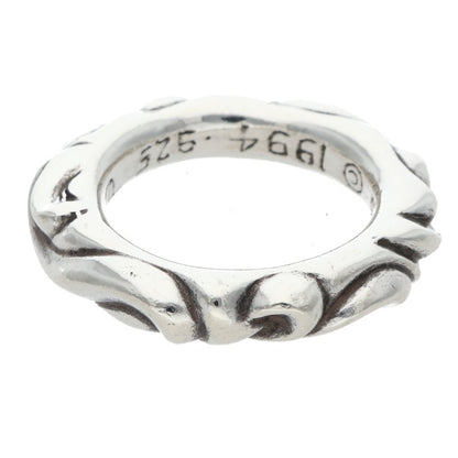 Chrome Hearts SCRL BAND Ring Silver Size 7.5 (Silver 7.67g)