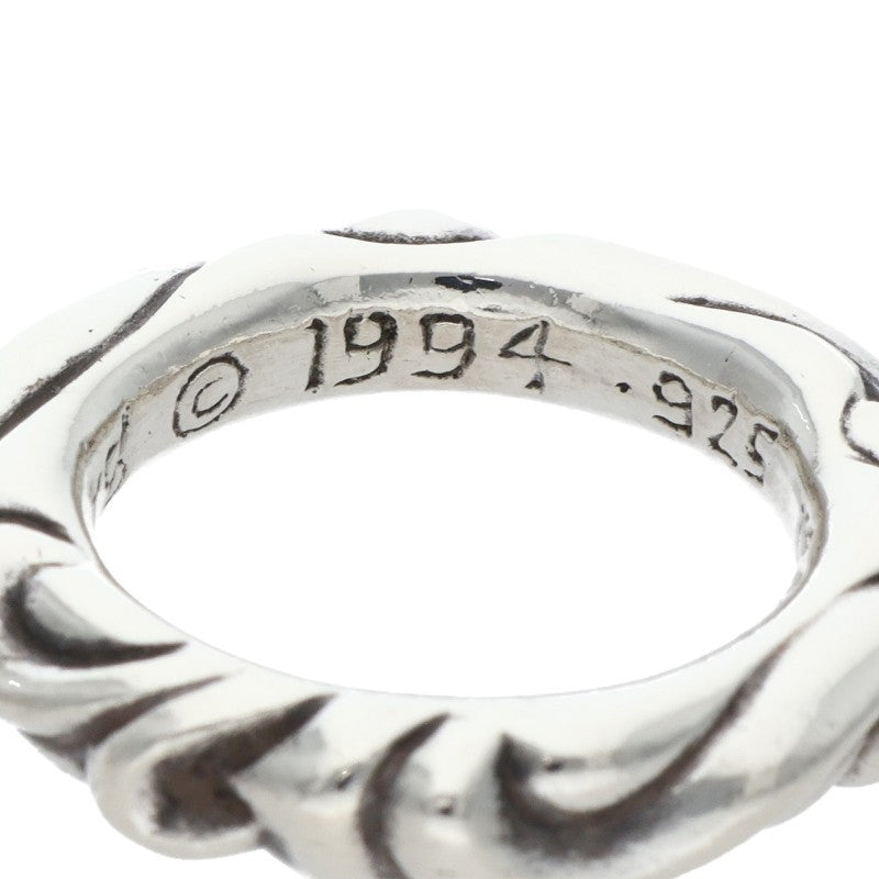 Chrome Hearts SCRL BAND Ring Silver Size 7.5 (Silver 7.67g)