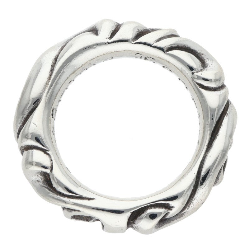 Chrome Hearts SCRL BAND Ring Silver Size 7.5 (Silver 7.67g)