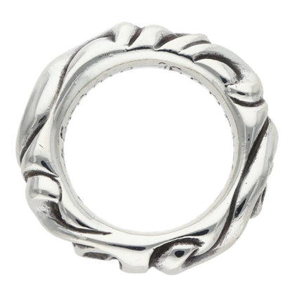 Chrome Hearts SCRL BAND Ring Silver Size 7.5 (Silver 7.67g)