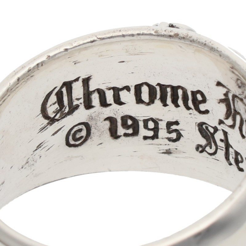 Chrome Hearts HEART IN BAND Silver Ring Size ONE SIZE
