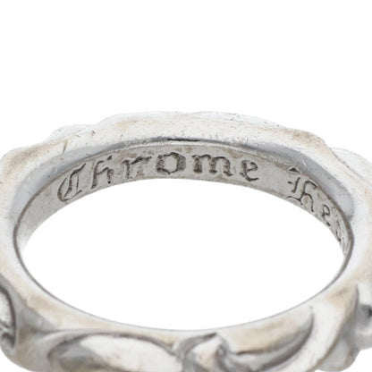 Chrome Hearts SCRL BAND 18K White Gold Ring Size US 7