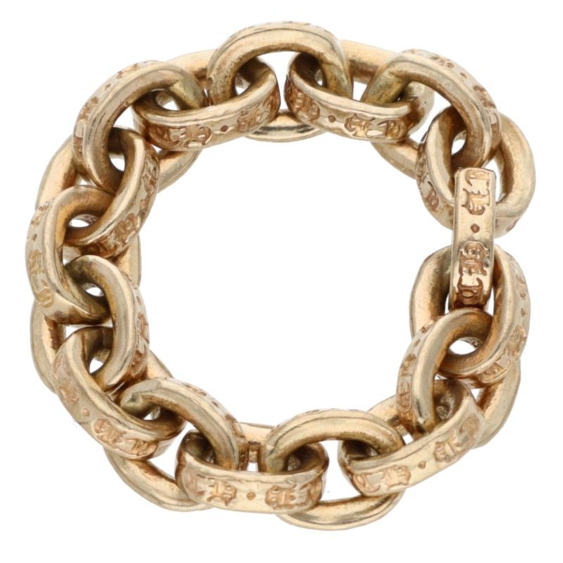 Chrome Hearts Paper Chain Gold Ring Yellow Size US 5.5