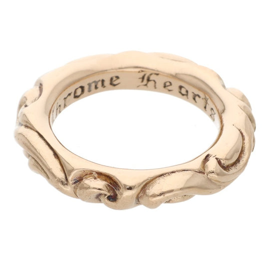 Chrome Hearts 22K Scroll Band Gold Ring Size ONE SIZE