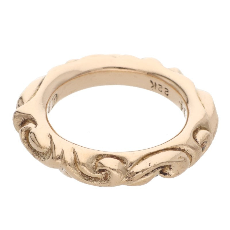 Chrome Hearts 22K Scroll Band Gold Ring Size ONE SIZE