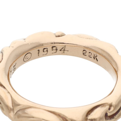 Chrome Hearts 22K Scroll Band Gold Ring Size ONE SIZE