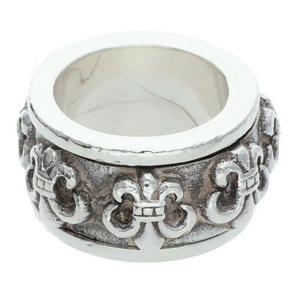 Chrome Hearts RING SPINNER BS FLUER Silver Size US 9.5