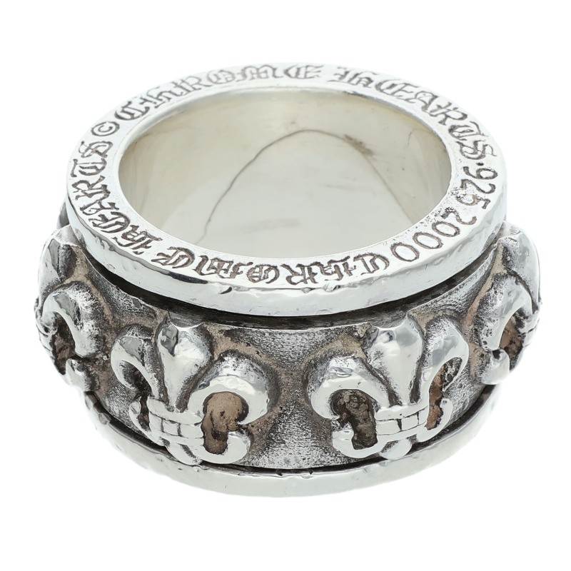 Chrome Hearts RING SPINNER BS FLUER Silver Size US 9.5