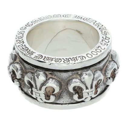 Chrome Hearts RING SPINNER BS FLUER Silver Size US 9.5