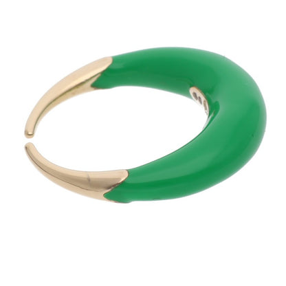 Bottega Veneta Spine Ring 925 Sterling Green (Silver 8.25g)