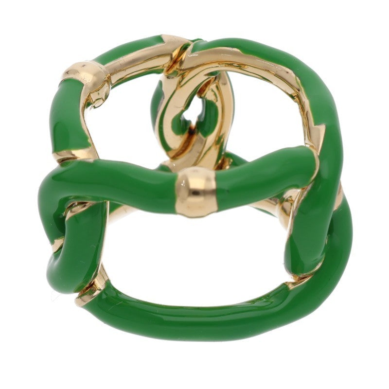 Bottega Veneta Green Gold 925 Chain Ring (Silver 17.88g)