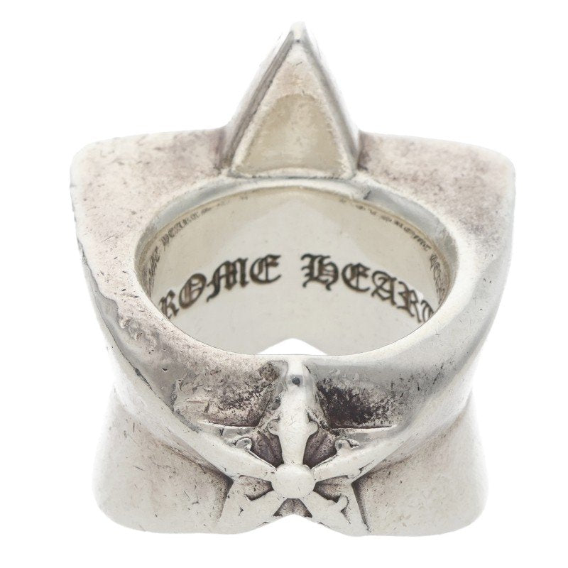 Chrome Hearts STR LRG P D Pave Diamond Ring Size US 8