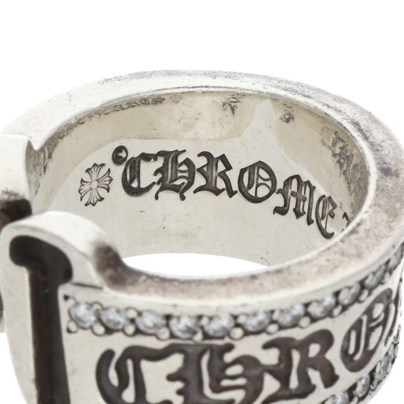 Chrome Hearts LG SCROLL LABEL P D A Silver Size ONE SIZE