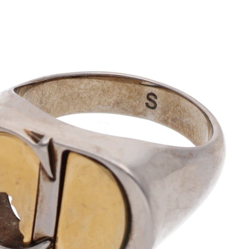 DIOR CD ICON Logo Ring Silver Gold Size ONE SIZE