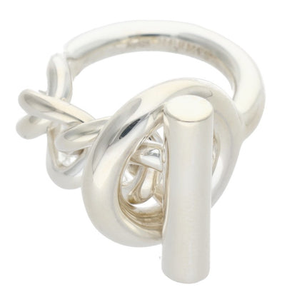 HERMES Croisette Sterling Silver Ring Size ONE SIZE