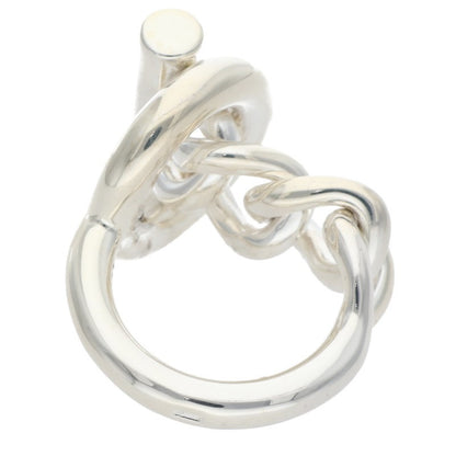 HERMES Croisette Sterling Silver Ring Size ONE SIZE