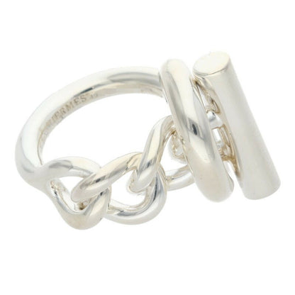 HERMES Croisette Sterling Silver Ring Size ONE SIZE
