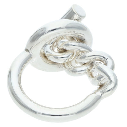 HERMES Croisette Sterling Silver Ring Size ONE SIZE