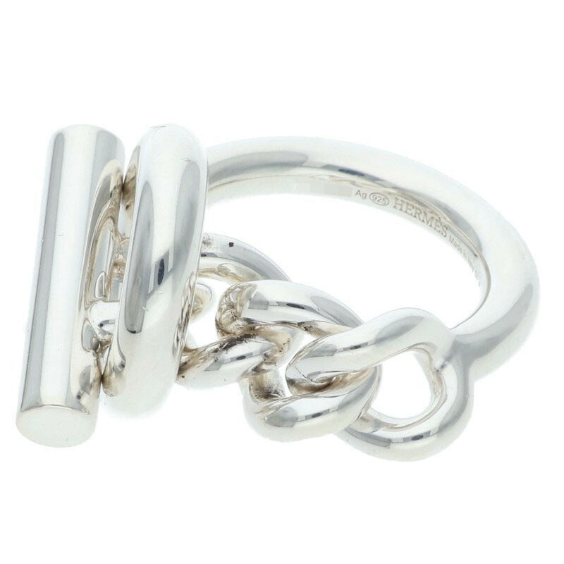 HERMES Croisette Sterling Silver Ring Size ONE SIZE