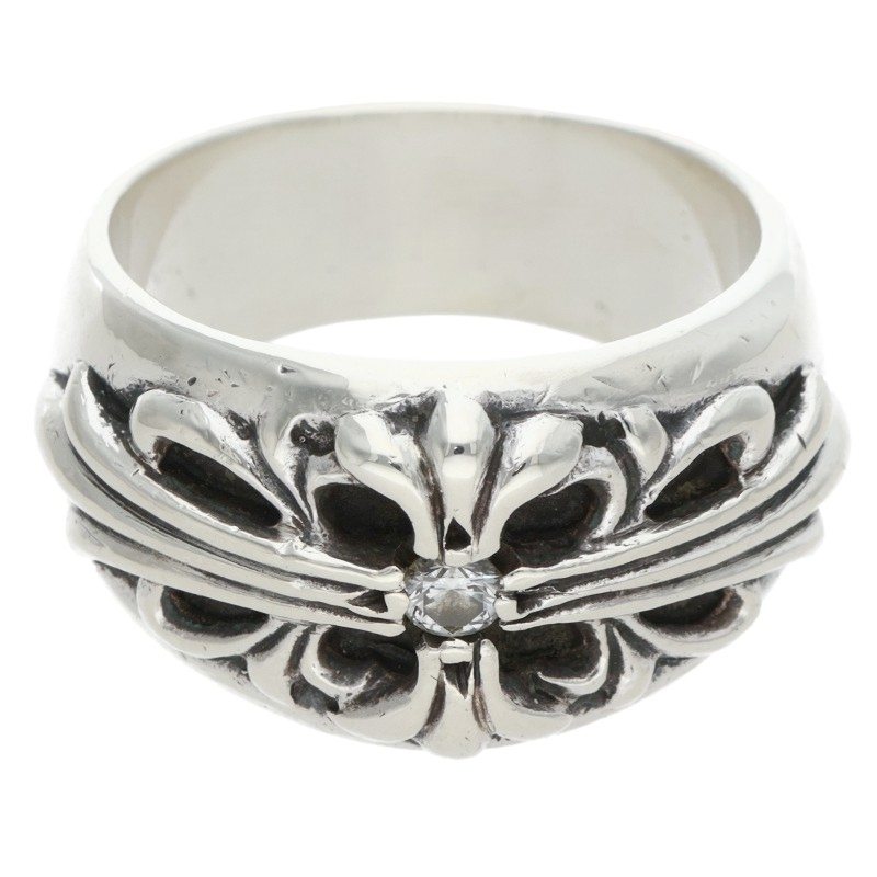 Chrome Hearts FLRL CRS 1 Diamond Ring Size US 9.5