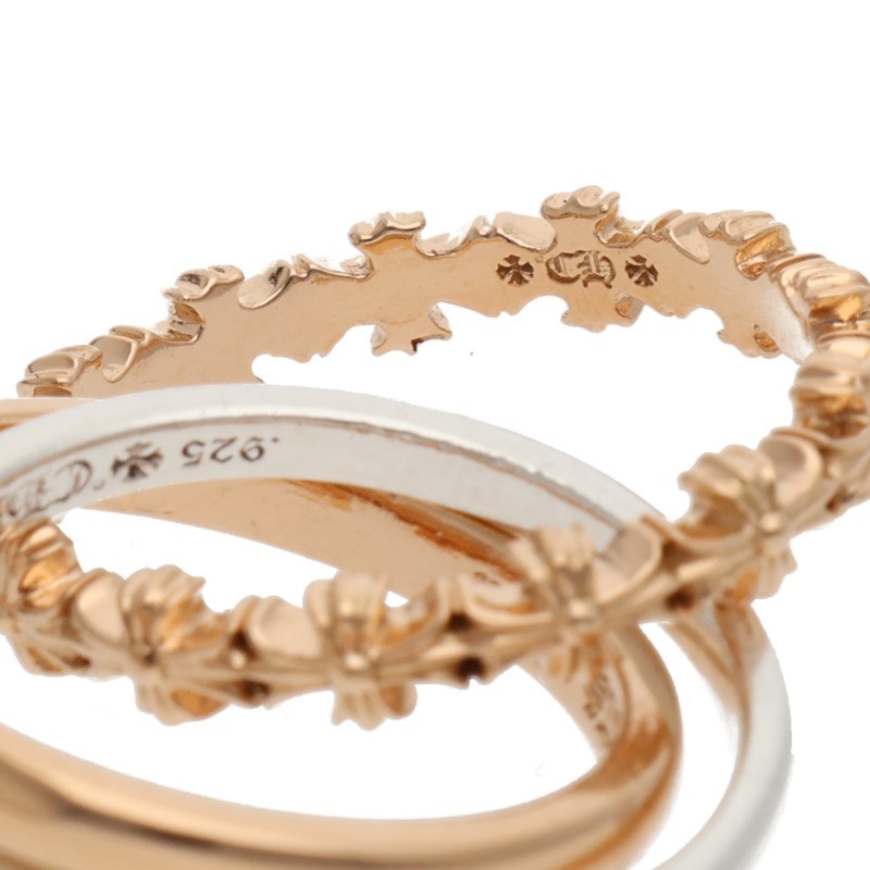 Chrome Hearts 22K Tiny E CH Plus Triple Ring Size JP 9