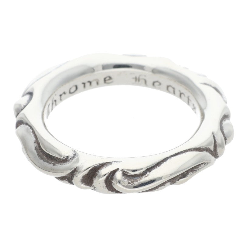 Chrome Hearts SCRL BAND Sterling Silver Ring (Silver 9.13g)