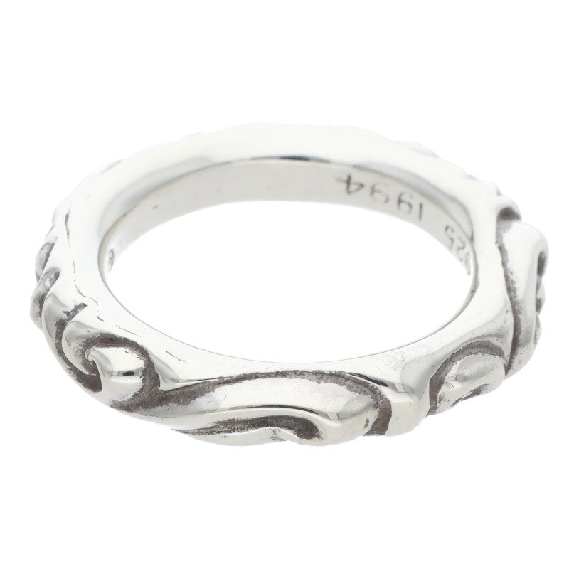 Chrome Hearts SCRL BAND Sterling Silver Ring (Silver 9.13g)