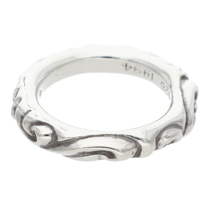 Chrome Hearts SCRL BAND Sterling Silver Ring (Silver 9.13g)