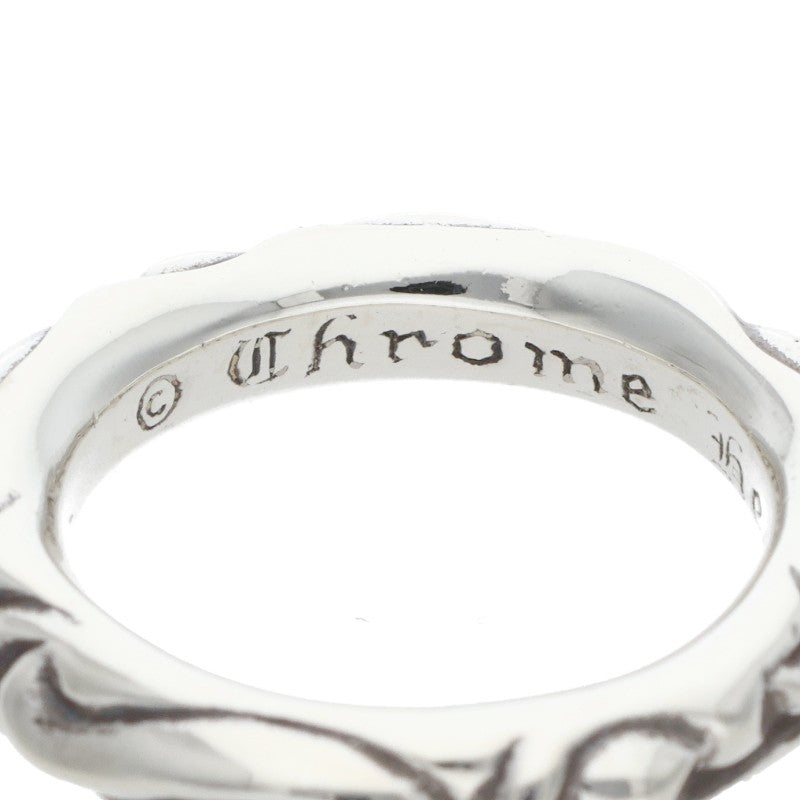 Chrome Hearts SCRL BAND Sterling Silver Ring (Silver 9.13g)