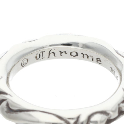 Chrome Hearts SCRL BAND Sterling Silver Ring (Silver 9.13g)