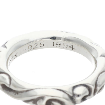 Chrome Hearts SCRL BAND Sterling Silver Ring (Silver 9.13g)