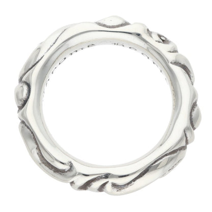 Chrome Hearts SCRL BAND Sterling Silver Ring (Silver 9.13g)