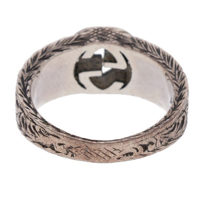 GUCCI Interlocking G Sterling Silver Ring Size ONE SIZE