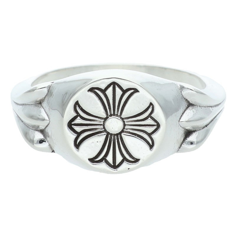 Chrome Hearts FLAT TOP Silver Ring Size ONE SIZE