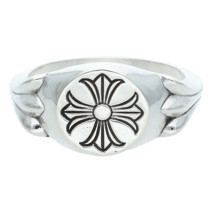 Chrome Hearts FLAT TOP Silver Ring Size ONE SIZE