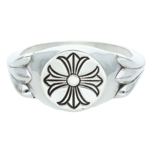 Chrome Hearts FLAT TOP Silver Ring Size ONE SIZE