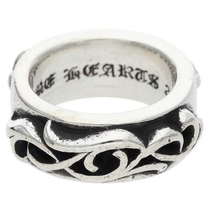 Chrome Hearts DBL NARROW VINE BAND Silver Ring Size US 4.5