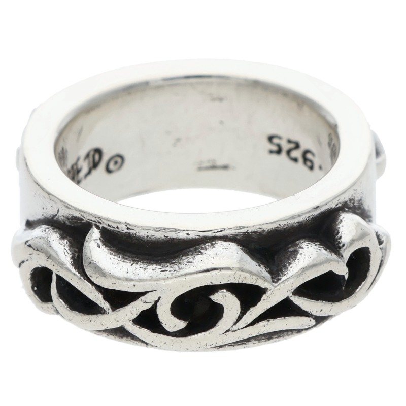 Chrome Hearts DBL NARROW VINE BAND Silver Ring Size US 4.5
