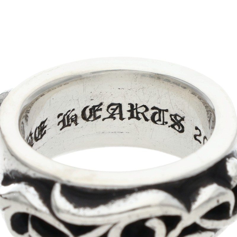 Chrome Hearts DBL NARROW VINE BAND Silver Ring Size US 4.5