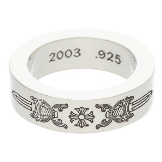 Chrome Hearts 6mm Spacer Dagger Silver Ring Size ONE SIZE