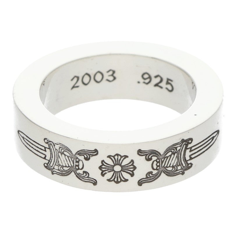 Chrome Hearts 6mm Spacer Dagger Silver Ring Size US 4.5