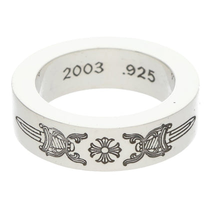 Chrome Hearts 6mm Spacer Dagger Silver Ring Size US 4.5