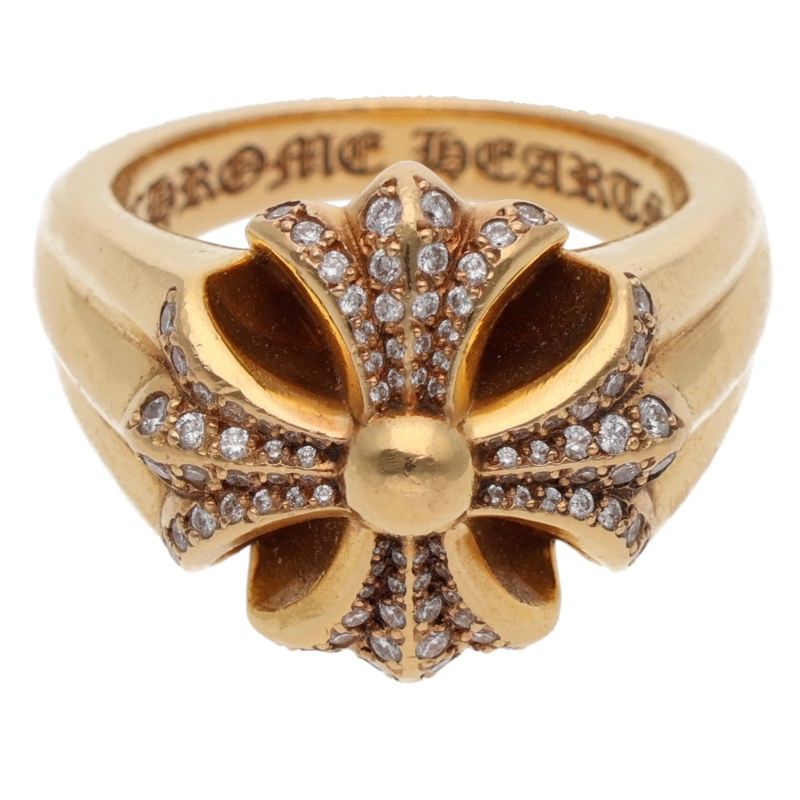 Chrome Hearts 22K Large Cutout CH Plus PAVE Size ONE SIZE