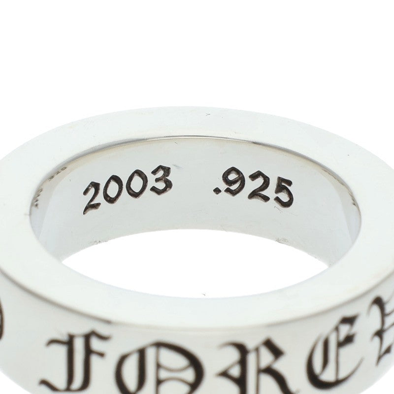 Chrome Hearts 6mm Spacer Forever Silver Ring Size US 5