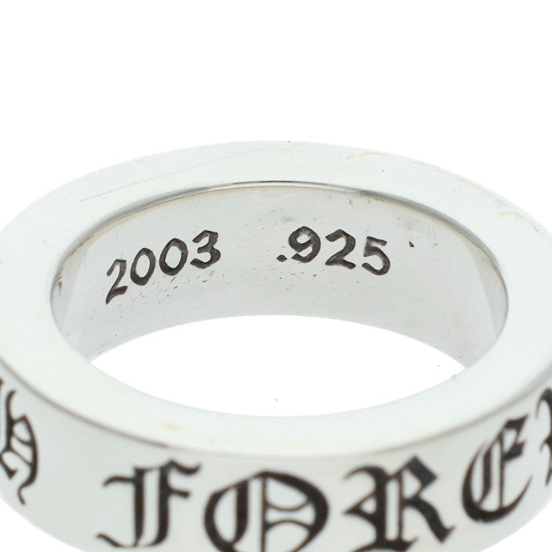 Chrome Hearts 6mm Spacer Forever Silver Ring Size US 5