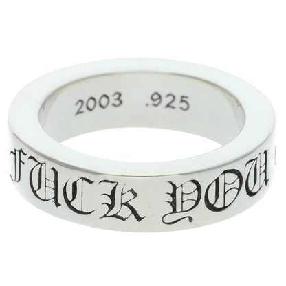 Chrome Hearts 6mm SPACER FUCKYOU Silver Ring Size ONE SIZE