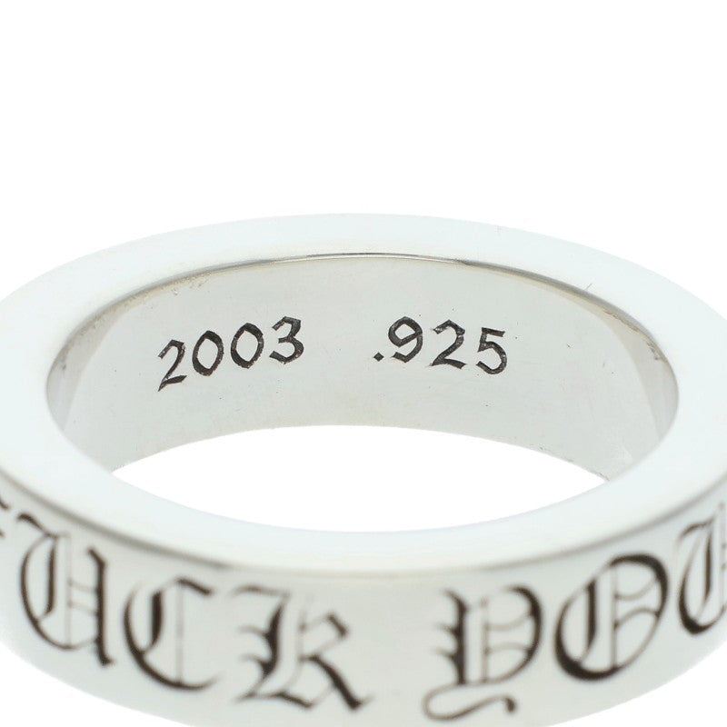 Chrome Hearts 6mm SPACER FUCKYOU Silver Ring Size ONE SIZE