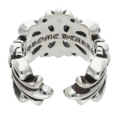 Chrome Hearts DBL FLRL CRS Silver Ring Size ONE SIZE